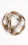 Plaid patterned headband on a white background