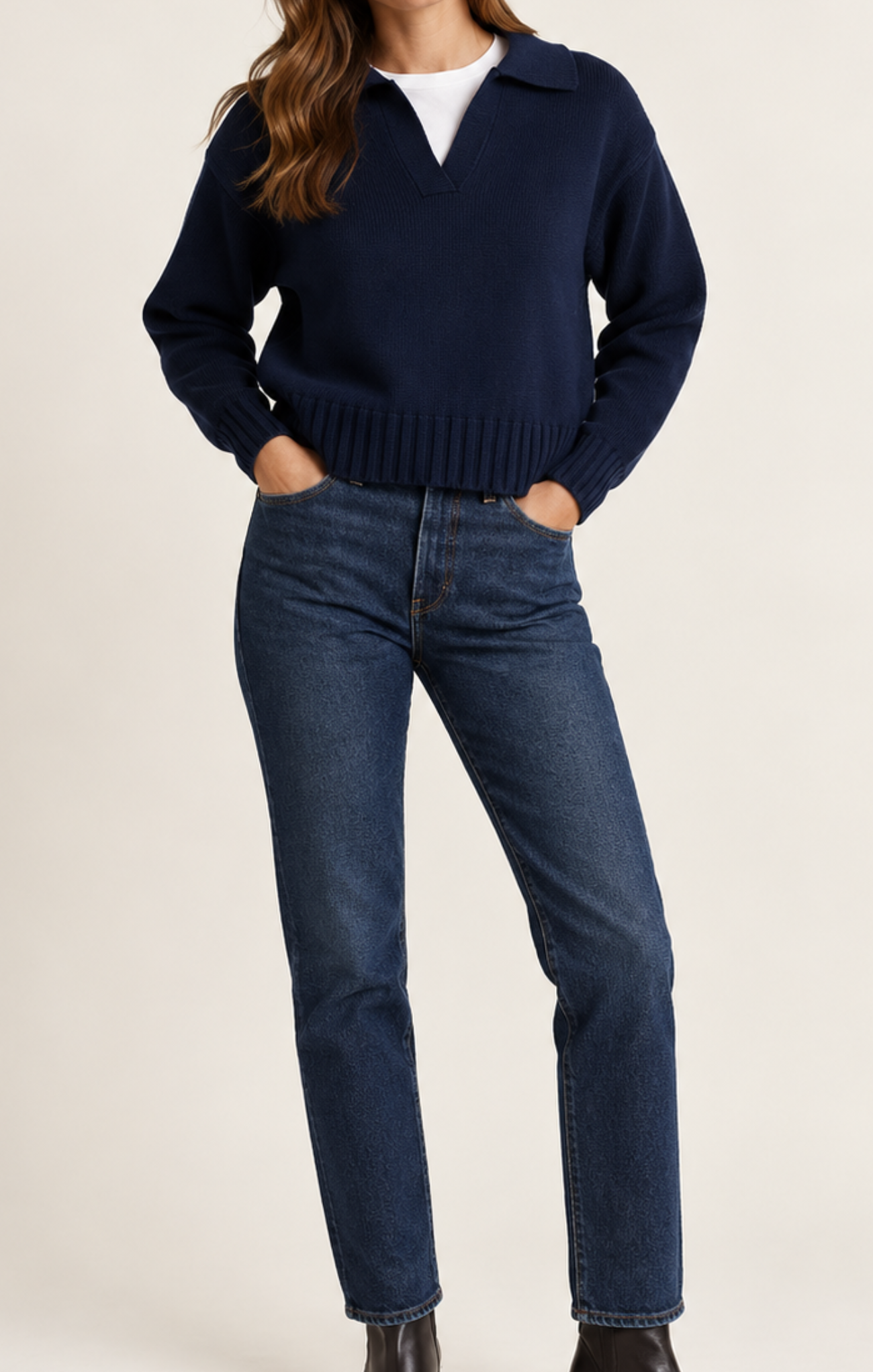 Jemma LS Collared Sweater