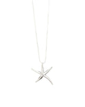ARGE PLAIN STARFISH NECKLACE- Large starfish on a plain chain, silver