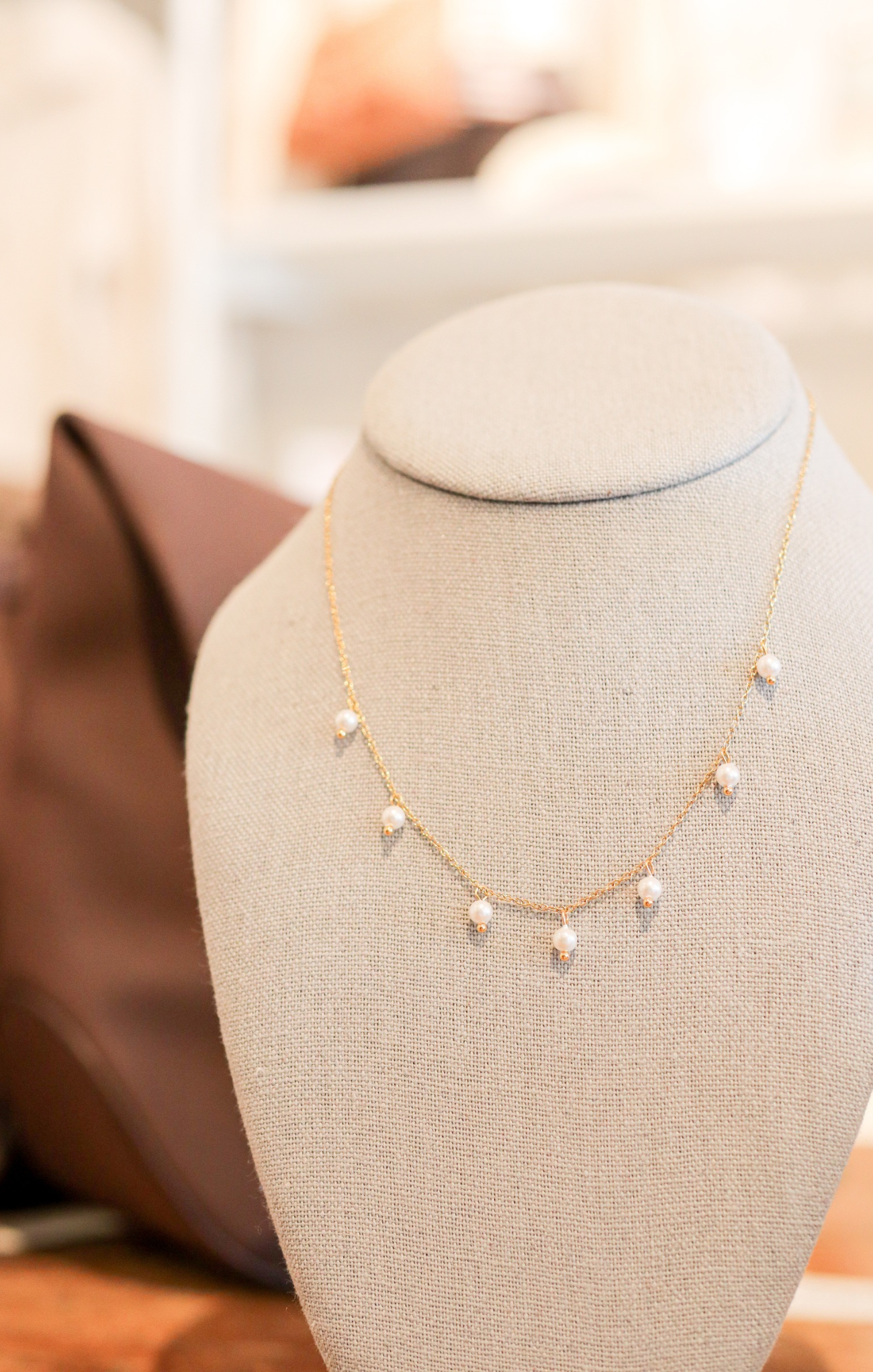 Lucia Pearl Dangle Necklace
