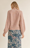 MALORY MOCK NECK SWEATER-pink multi,mock neck,long sleeve,knit sweater,puff sleeve