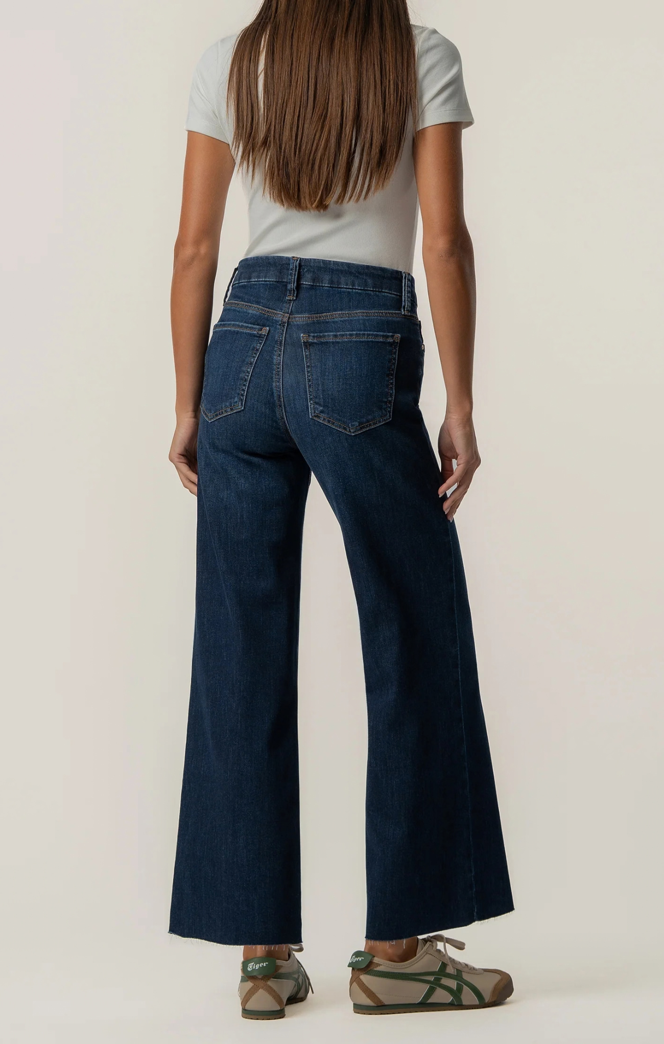 Meg High Rise Wide Leg Raw Hem