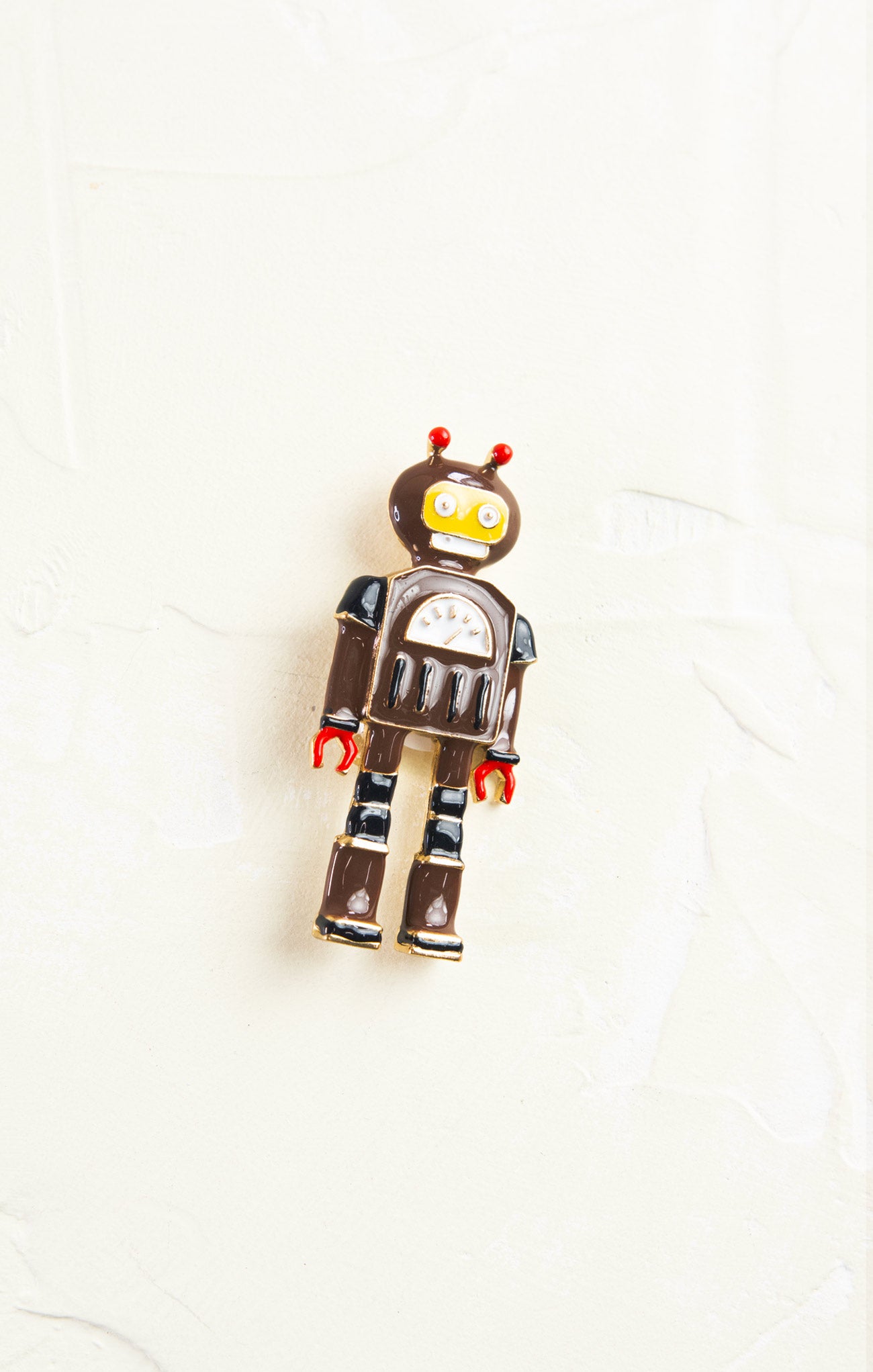 Toy robot on a white background