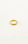 Gold ring on a white background