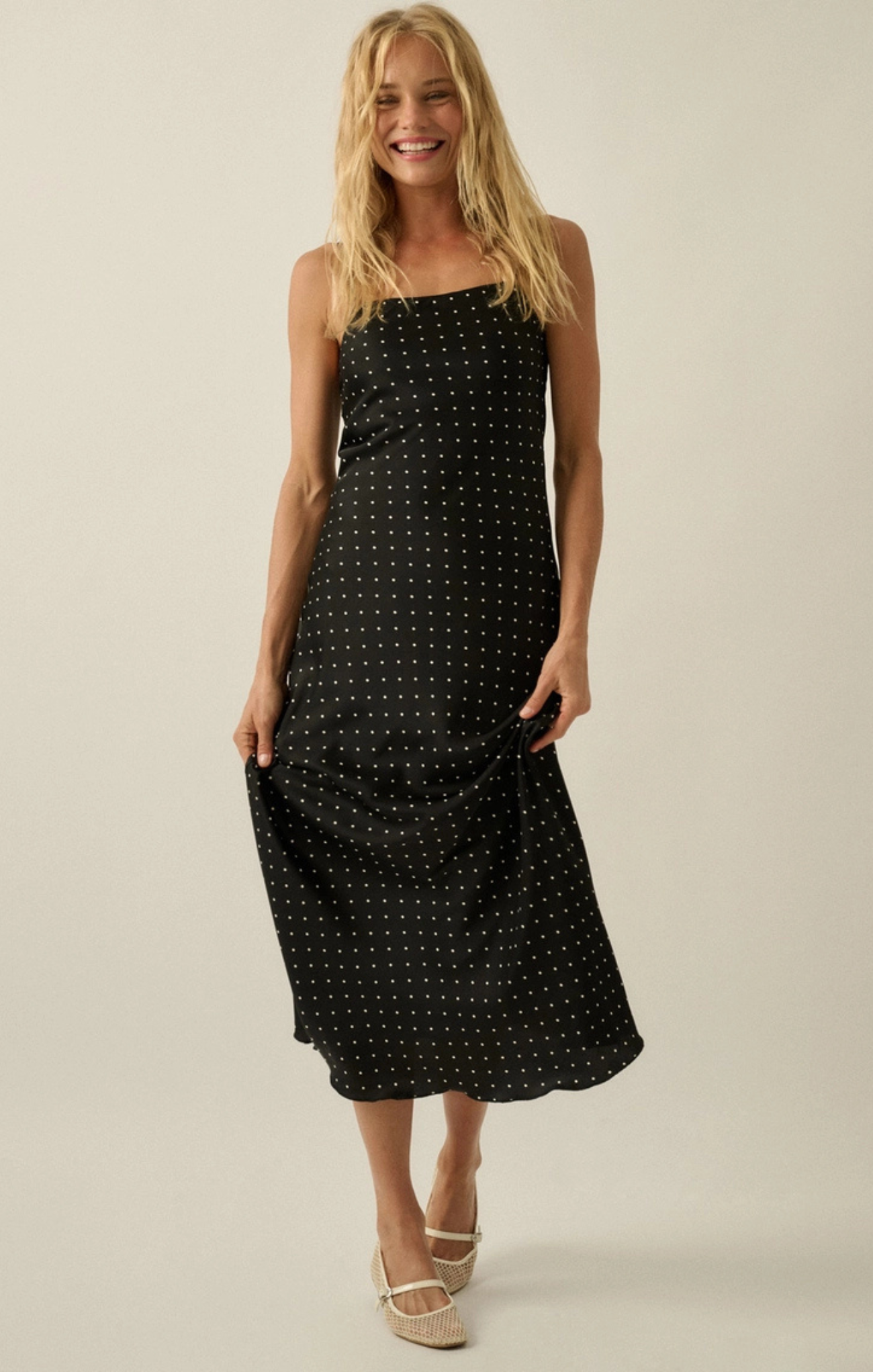 Nadia Polka Dot Midi Slip Dress Grace Nadia Polka Dot Midi Slip Dress Grace