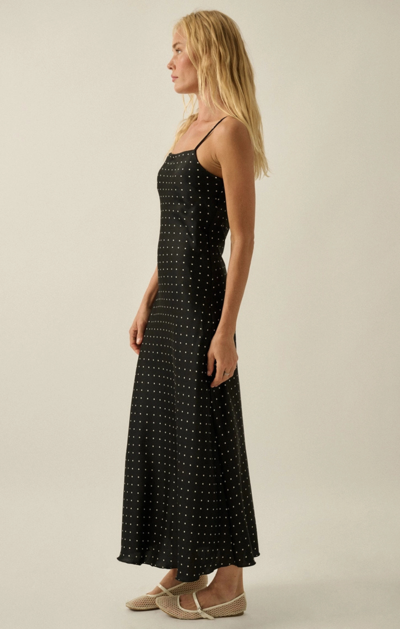 black polka dot slip dress Black Polka Dot Slip Maxi Dress & Reviews - Black - Dresses