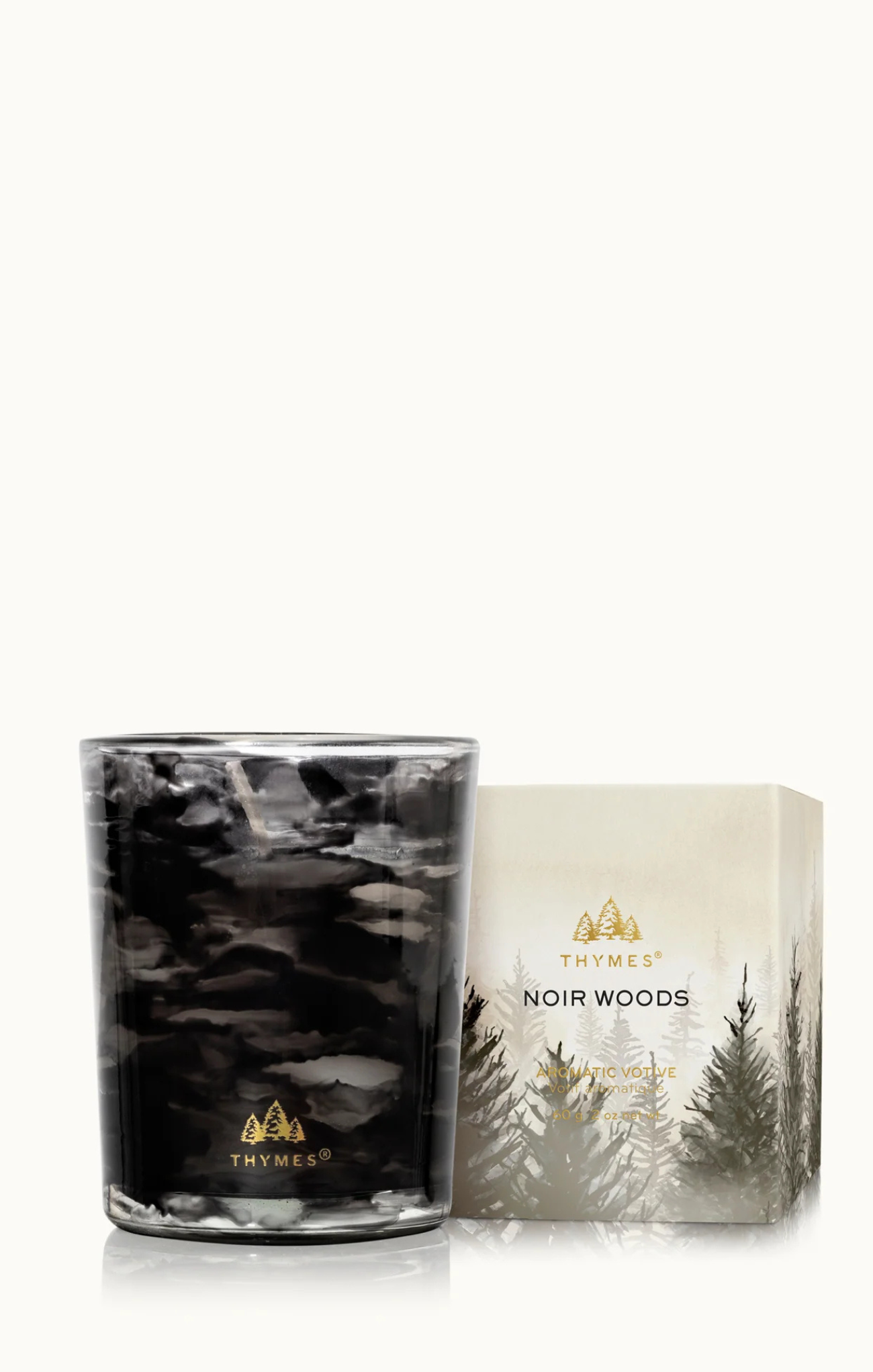 Shop At Grace, Noir Woods Votive Candle, Thymes