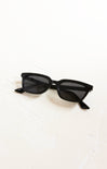 Black sunglasses on a white background