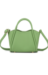 Green shoulder bag on white background 