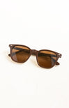 Brown sunglasses on a white background