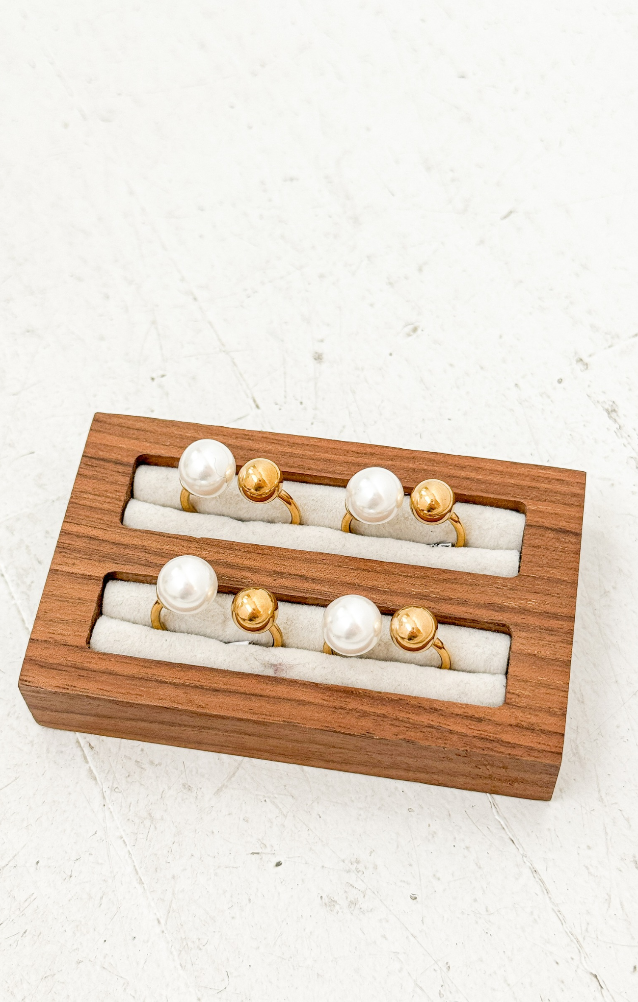 Rose Pearl Open Ring