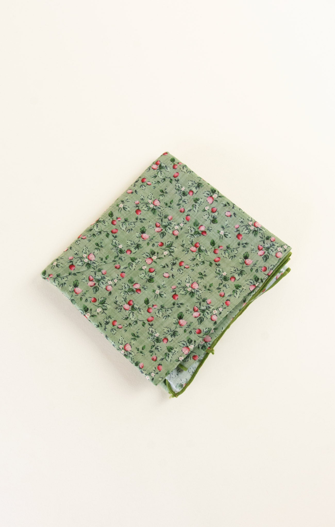 Floral patterned fabric on a white background