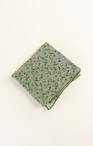 Floral patterned fabric on a white background