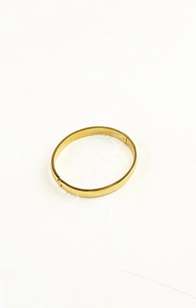 Gold ring on a white background