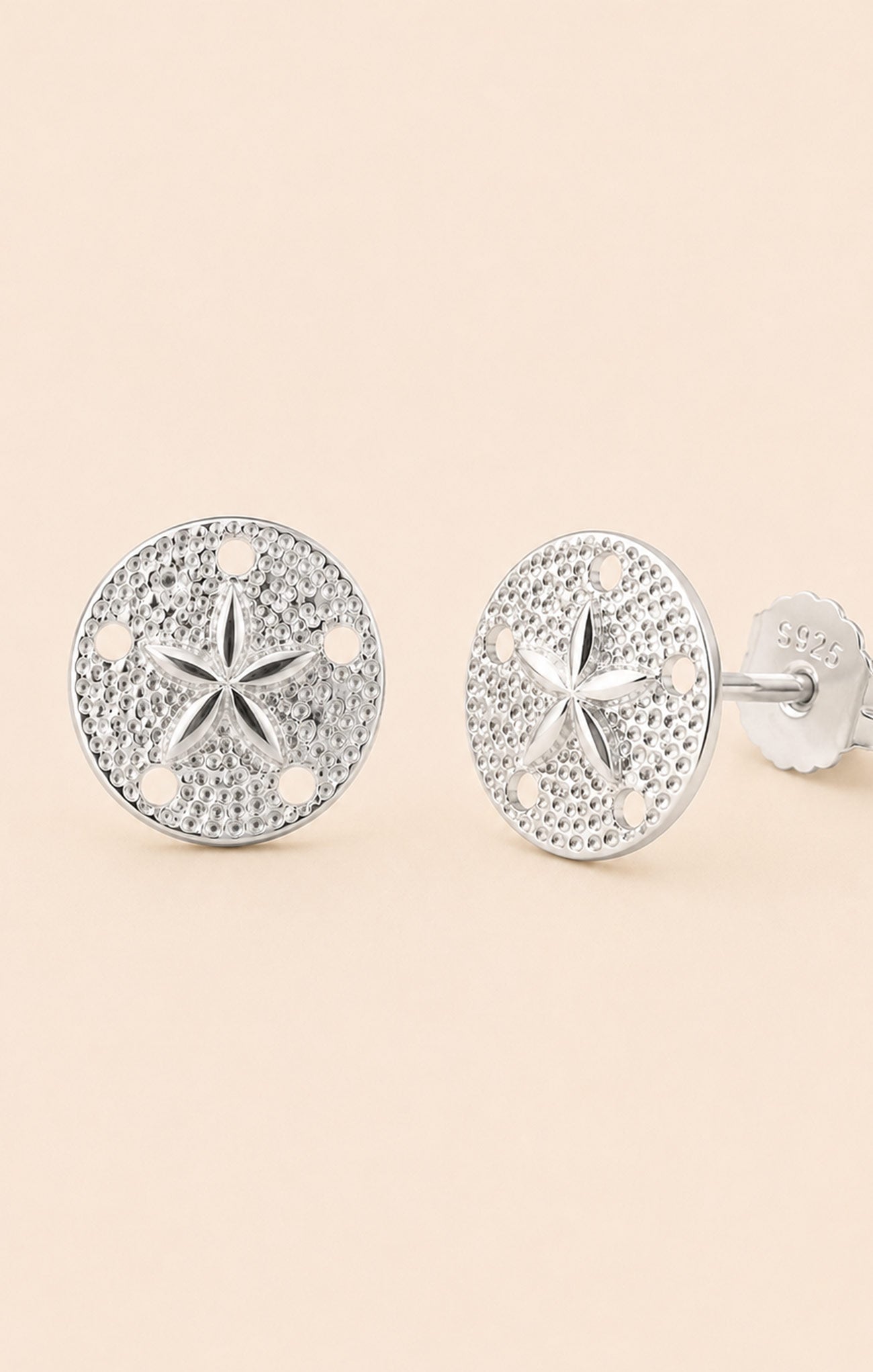 Solenne S925 Sand Dollar Studs