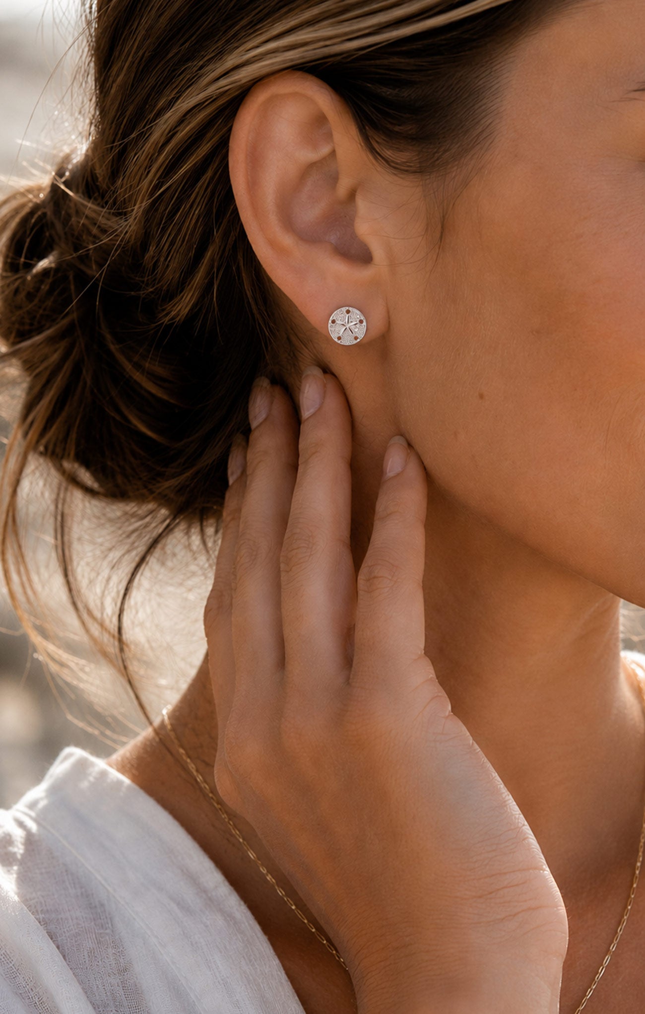 Solenne S925 Sand Dollar Studs