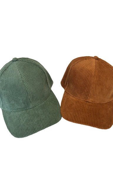SOLID CORDUROY BASEBALL CAP-sage,brown,corduroy fabric,baseball cap,adjustable