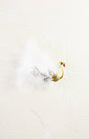 Decorative swan ornament on a white background