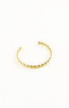 Gold bracelet on a white background