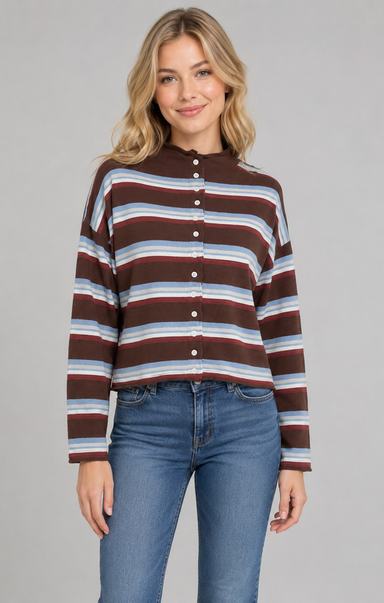shop-at-grace-victoria-striped-mock-neck-cardigan-brown-front