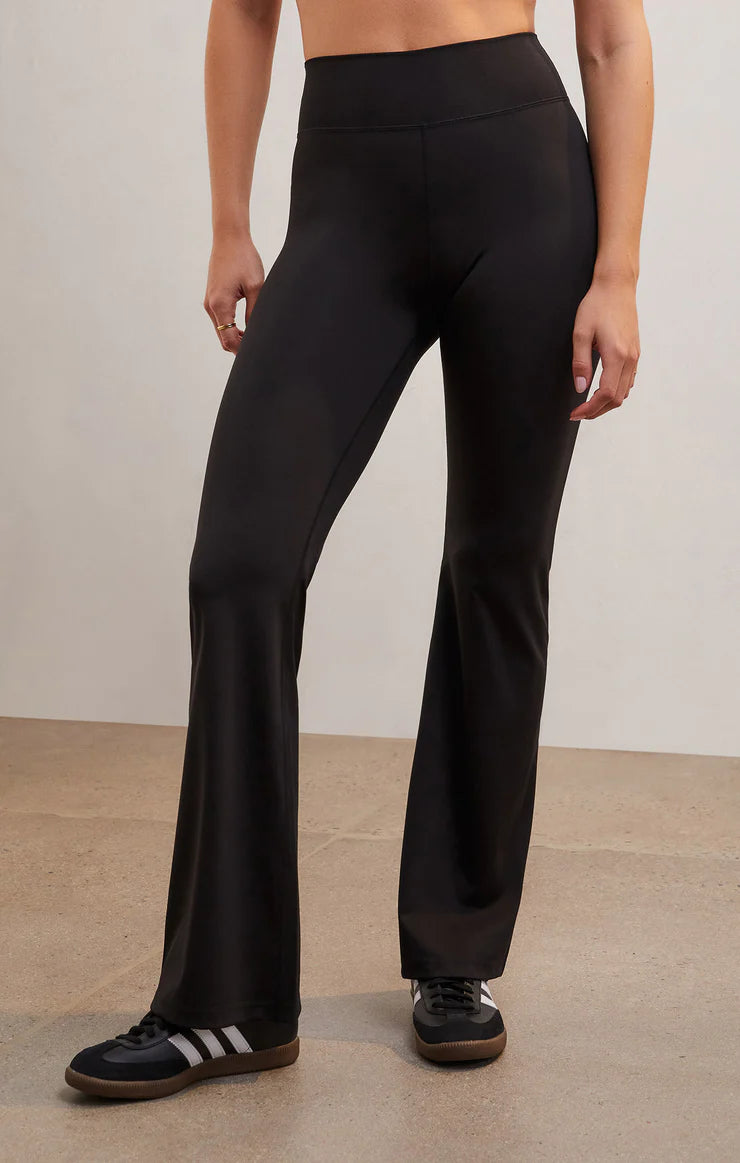 WEAR ME OUT FLARE PANT-black,flare bottom,high waisted,elastic waistband,stretchy fabric
