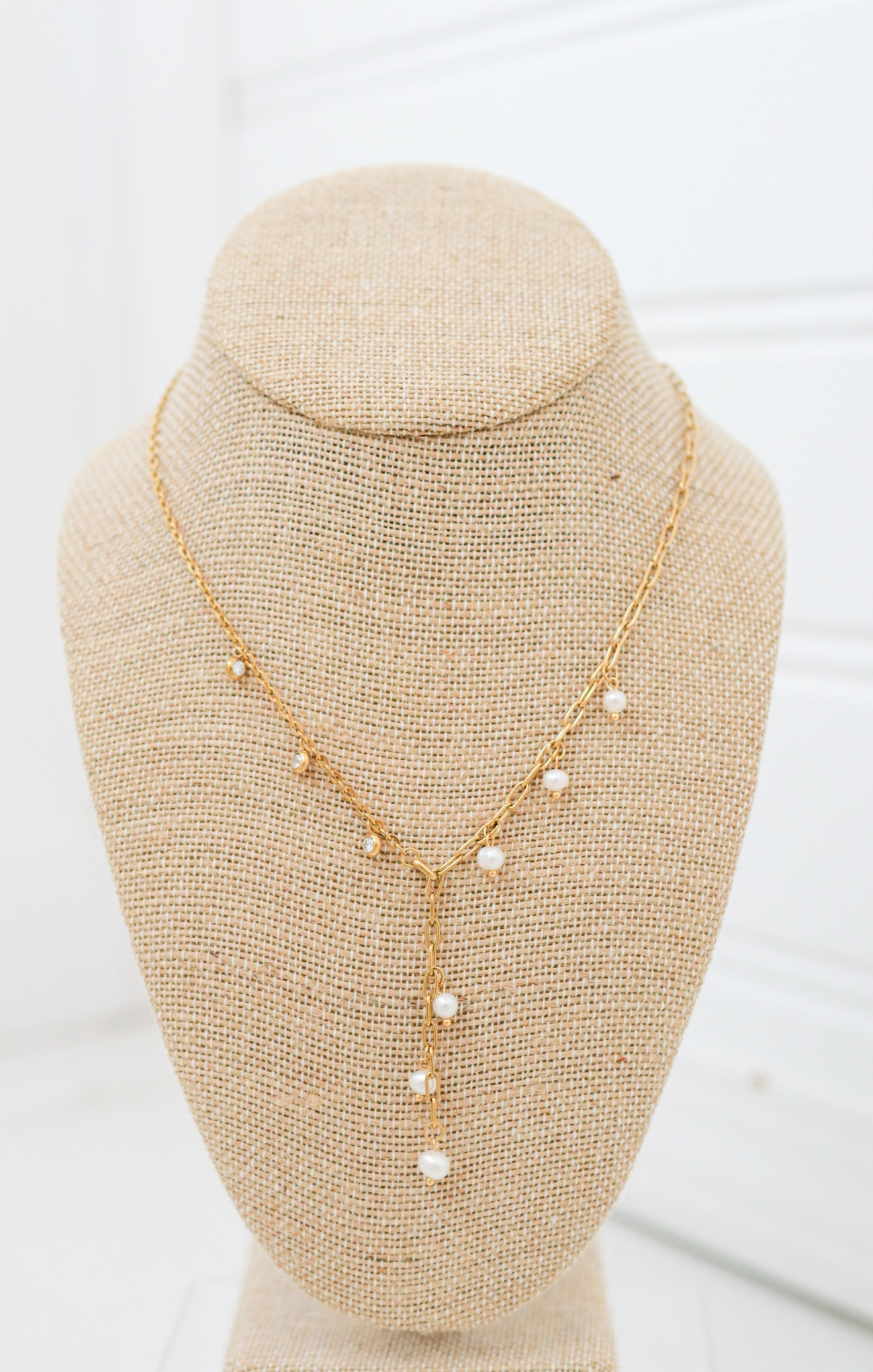 Ysabel Pearl Lariat Necklace