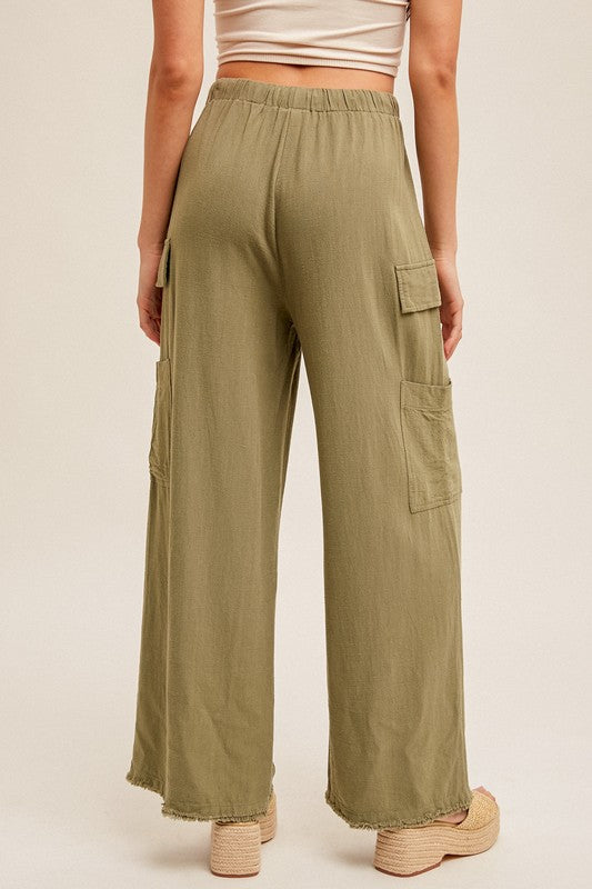 Amara Linen Cargo Pants