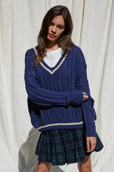 Calihan Cable Knit Sweater - shopatgrace.com
