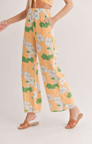 Desert Flower Wide Leg Pants - shopatgrace.com