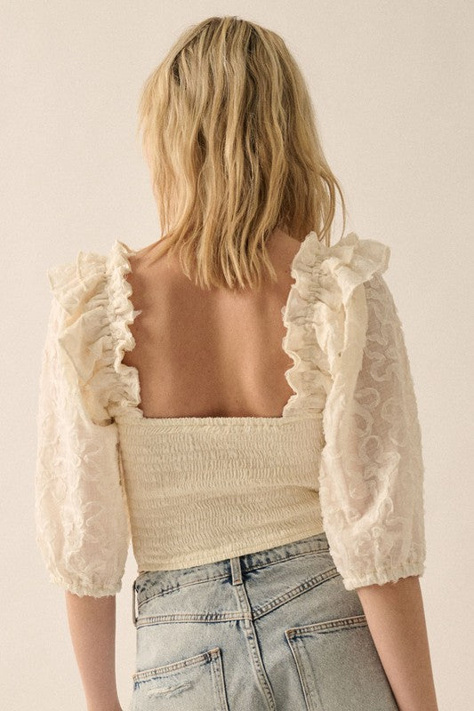 Hadley Textured Cropped Top - shopatgrace.com