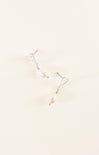 silver heart earrings with pearl dangle