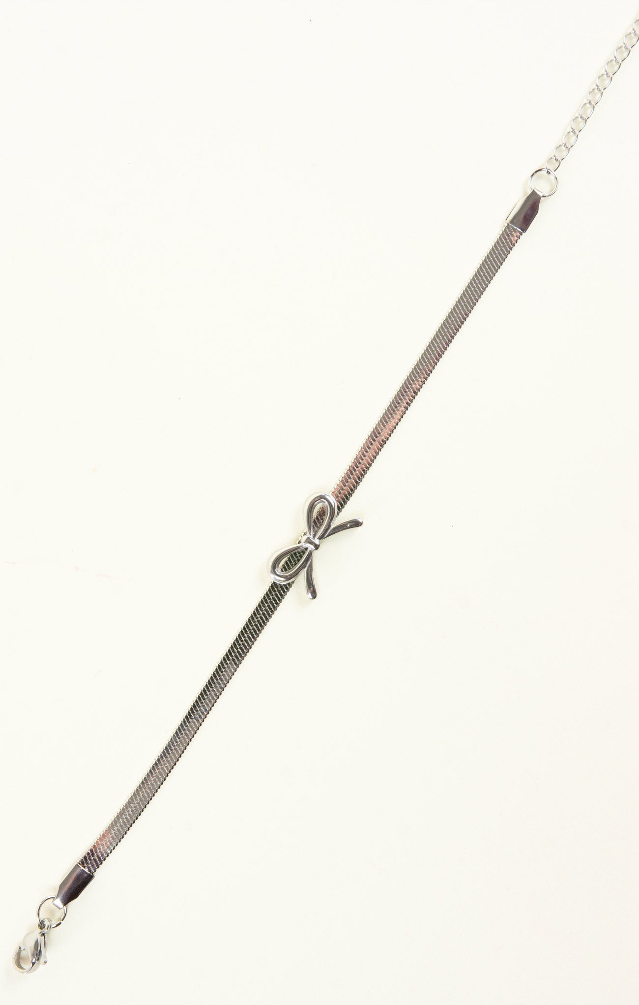 Leash with a decorative bow on a white background
