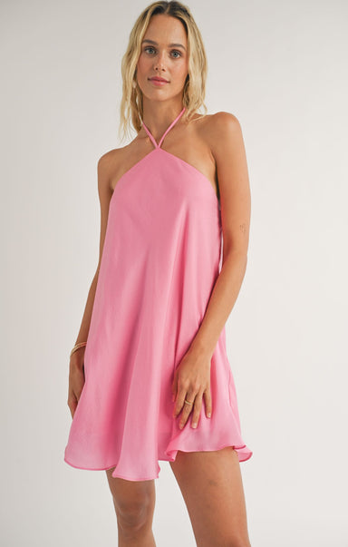 Hibiscus Halter Backless Dress - shopatgrace.com