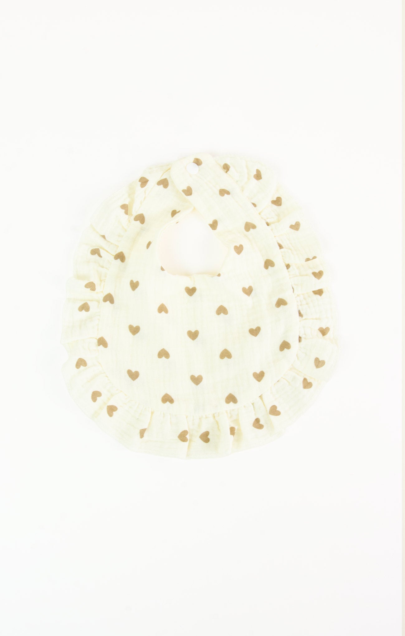 White balloon with gold heart patterns on a white background