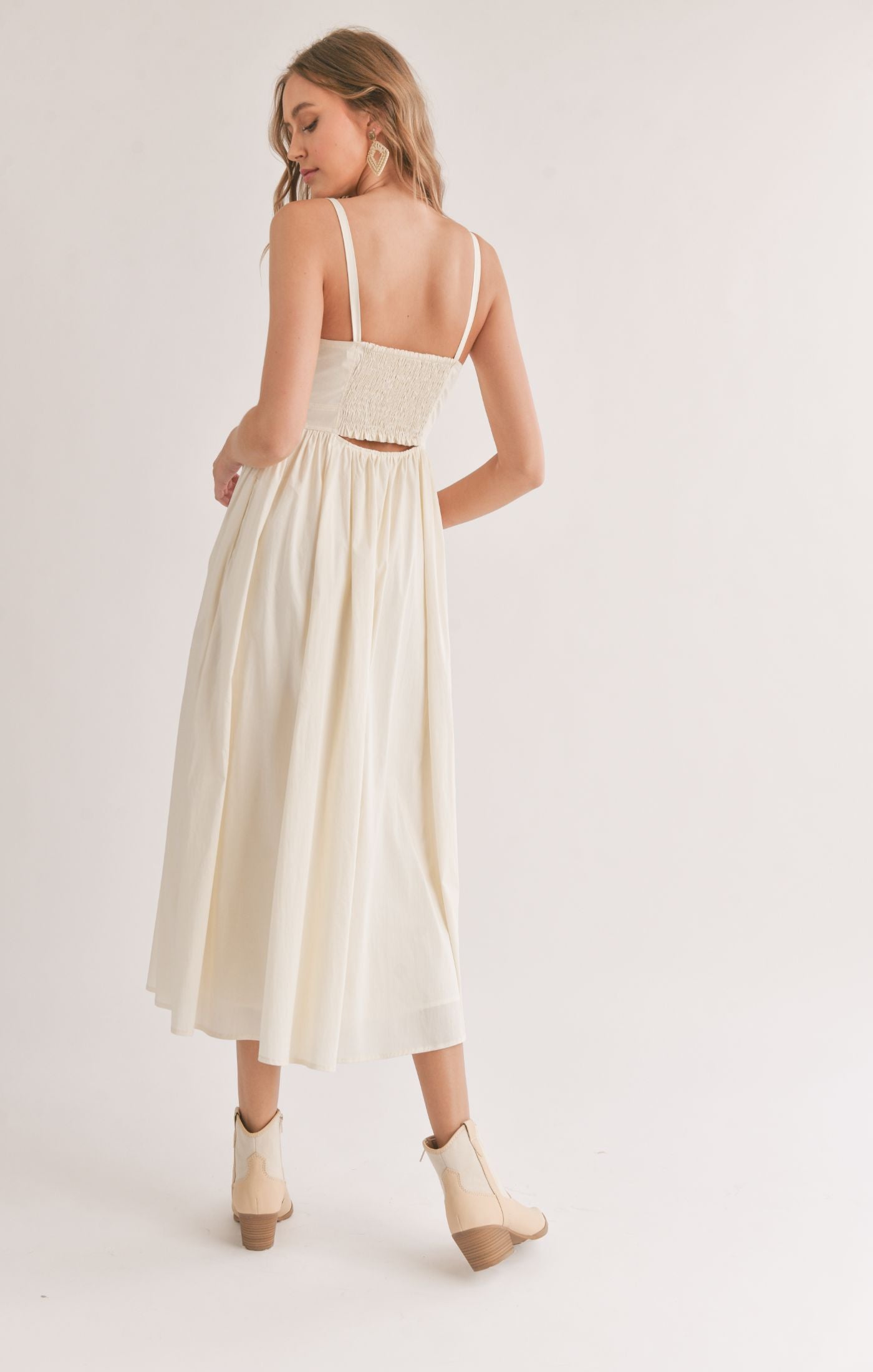 Shades on Front Cutout Midi Dress - shopatgrace.com
