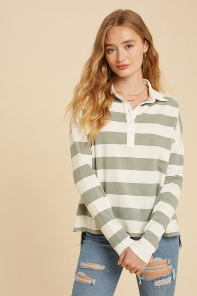 Striped Rugby Top - shopatgrace.com