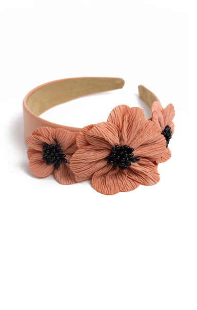 Flower Headband Coral - shopatgrace.com