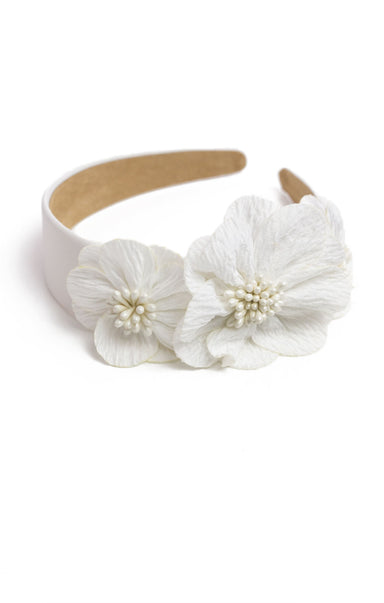 Flower Headband White - shopatgrace.com