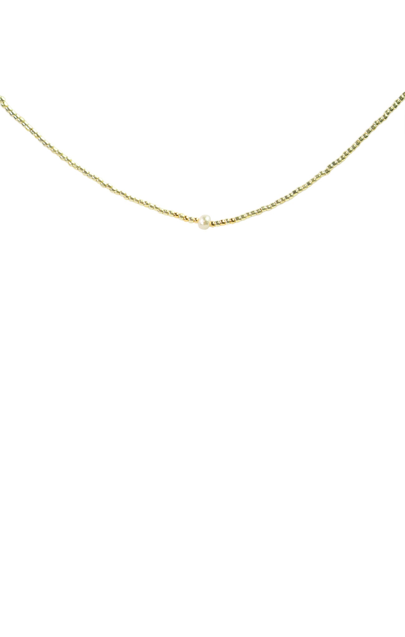 Frankie Beaded Necklace Gold - shopatgrace.com