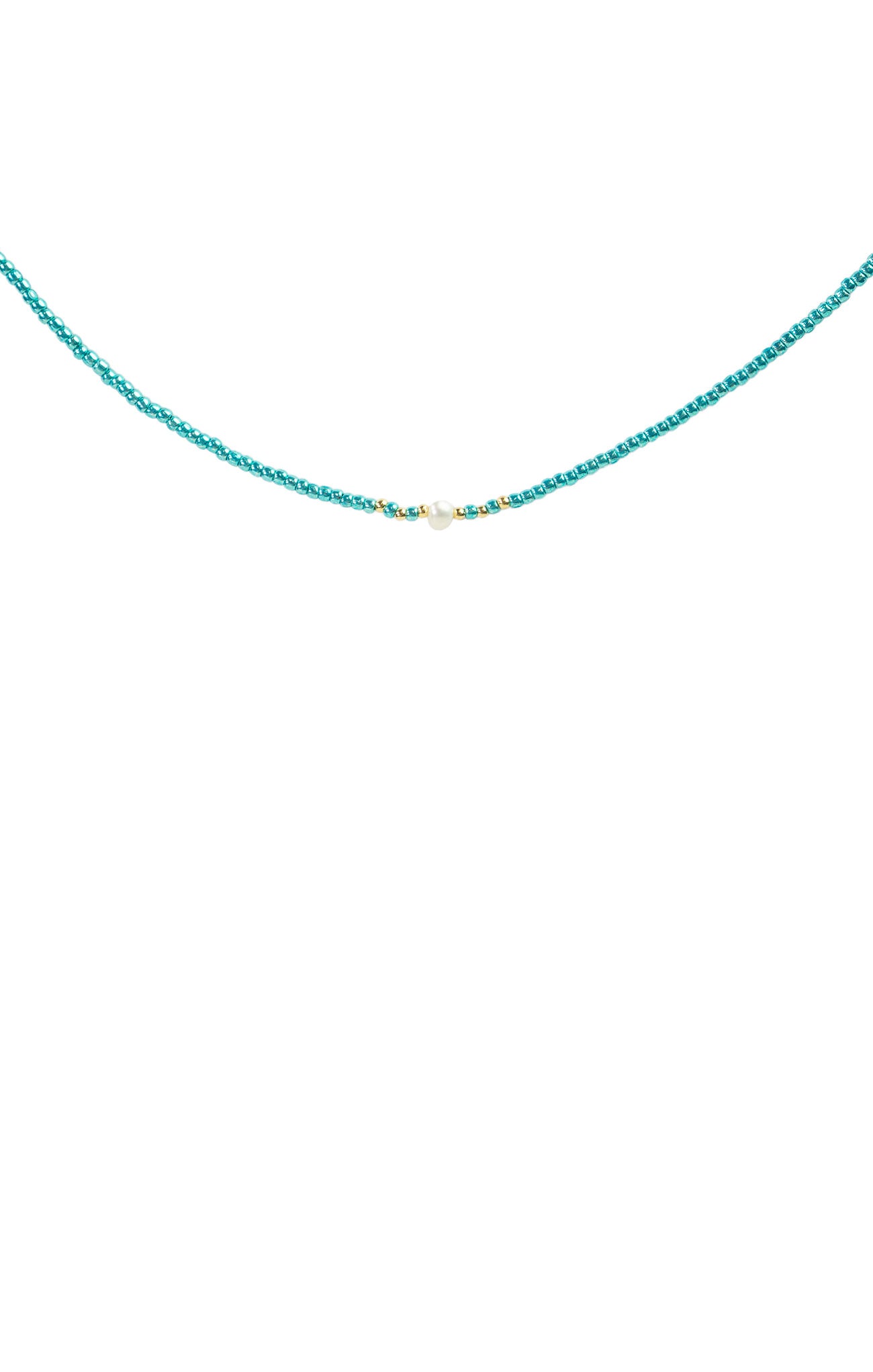 Frankie Beaded Necklace Turquoise - shopatgrace.com