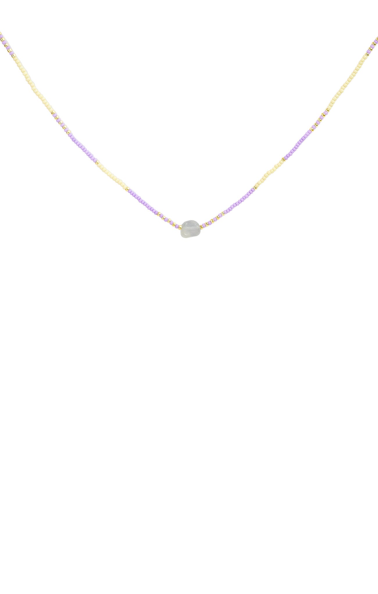Skyler Beaded Necklace Lilac - shopatgrace.com