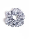 Solid Satin Scrunchie Silver - shopatgrace.com