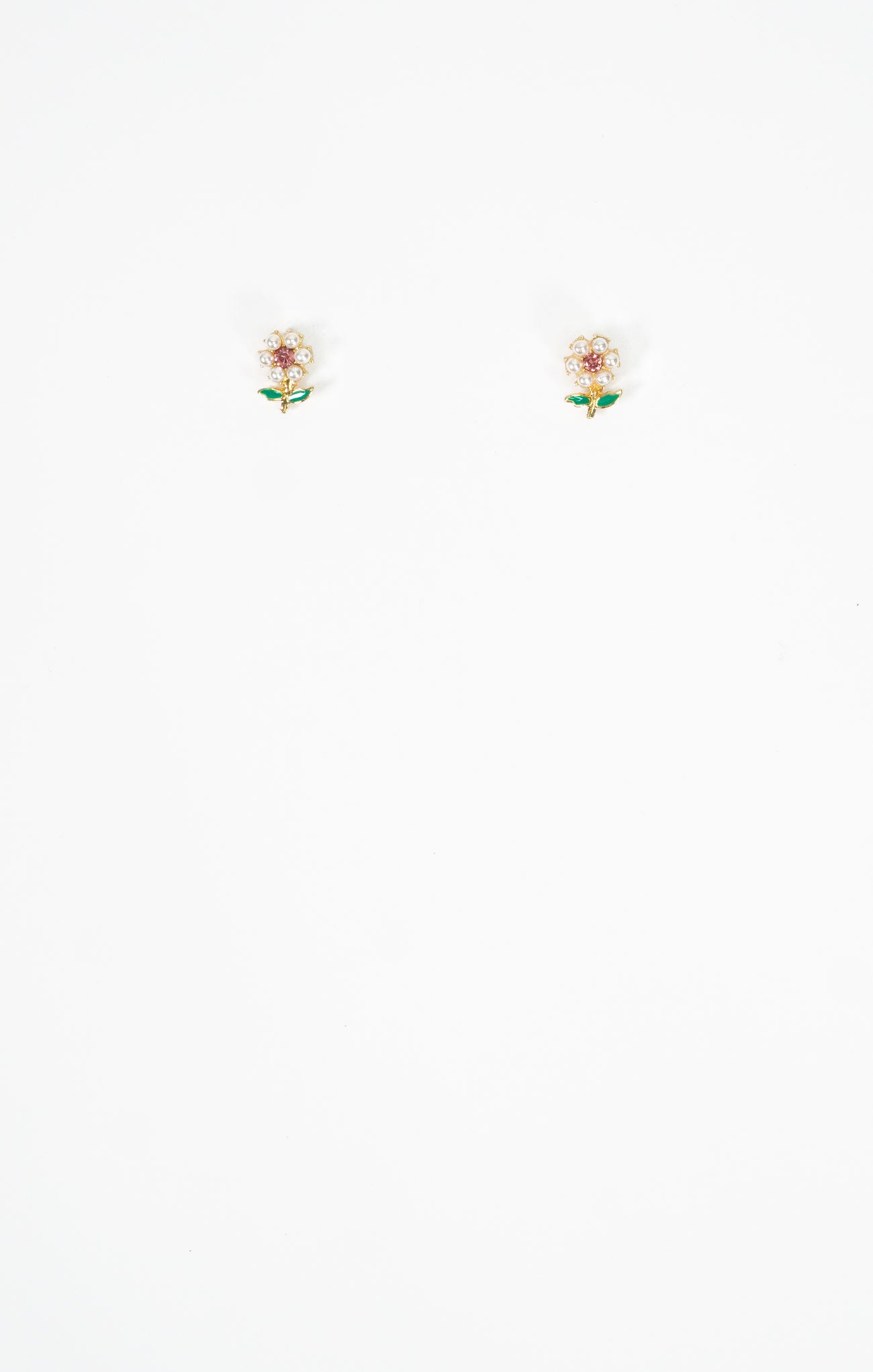 Sprouted Flower Beaded Studs