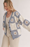 Curvy Myriam Daisy Crochet Cardigan - shopatgrace.com