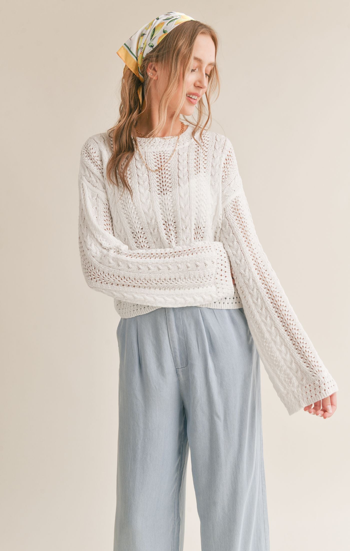 Ella Spring Cable Sweater