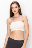 BANDEAU TUBE TOP - Bandeau top, white, form fitting