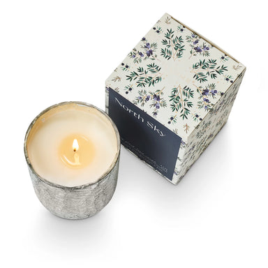 North Sky Small Boxed Crackle Glass Candle -  ShopatGrace.com